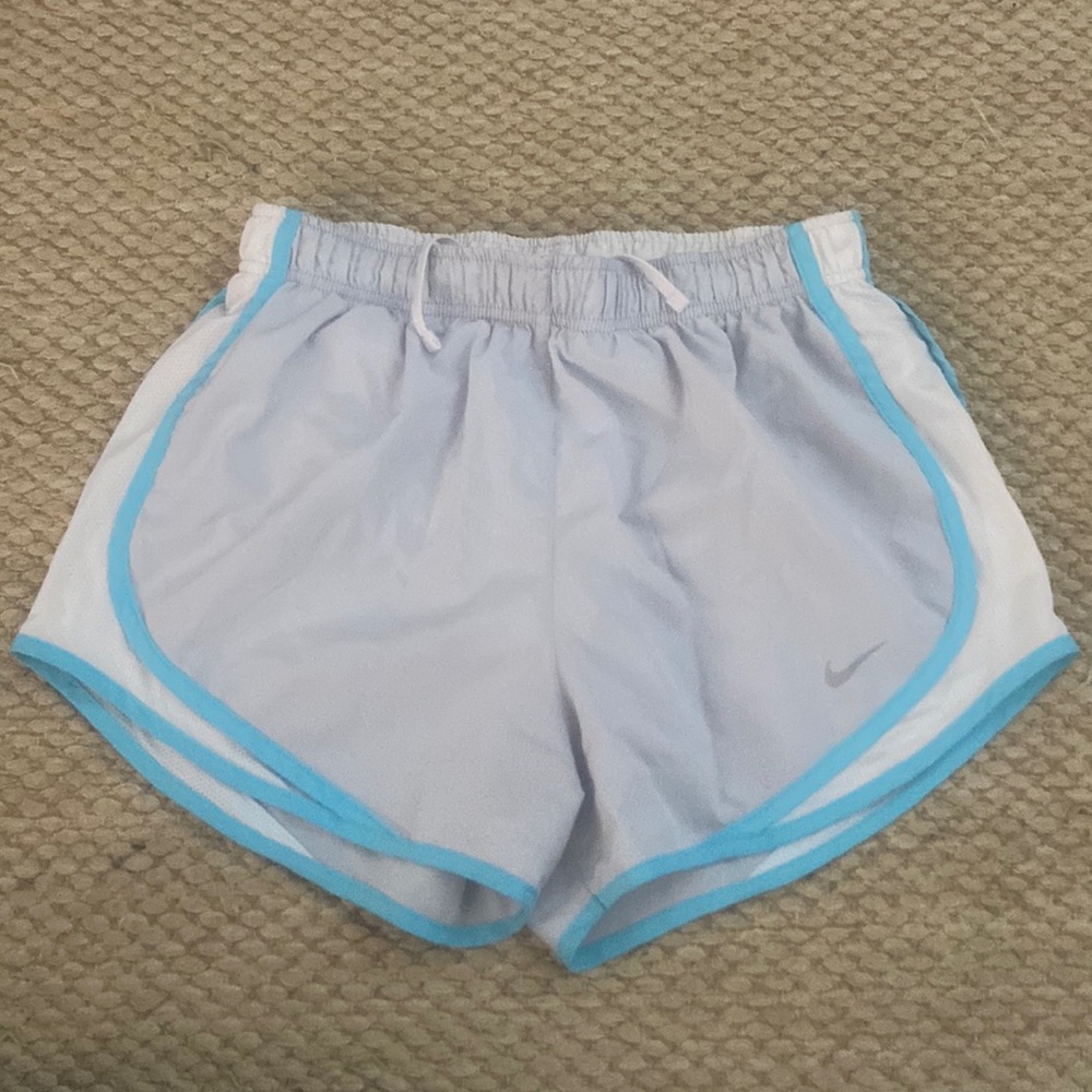 nike pastel blue adjustable athletic shorts, size s